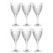 Majestic Gifts Inc. Crystal Wine Goblet Set/6 w/ Frosted Design-Made in Europe