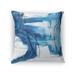 Kavka Designs Ivory/Blue Abstract Accent Pillow with Insert