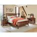 Modern Mission King Bedroom Set with 2 Nightstands, 1 Chest and 1 Vanity with Bench