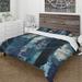 Designart 'Deep Woods I Indigo' Cottage Bedding Set - Duvet Cover & Shams