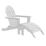 Nelson 2-piece Recycled Plastic Folding Adirondack Chair with Ottoman Set by Havenside Home