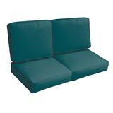 Sorra Home Sloane Teal 47-inch Indoor/ Outdoor Corded Loveseat Cushion Set