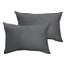 Sorra Home Sloane Charcoal Grey Indoor/ Outdoor Knife Edge Pillow Set