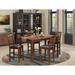 East West Furniture 5 Piece Kitchen Counter Set- a Rectangle Dining Room Table and 4 Dining Chairs, Mahogany (Seat Options)