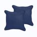 Sorra Home Sloane Marine 20 x 20-inch Indoor/ Outdoor Corded Edge Pillow Set