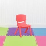 10PK Green Plastic Stackable School Chair, 10.5" Seat Height - Preschool Seating