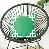 Carson Carrington Geometric Green and White 18-inch Throw Pillow Cover