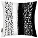 Oliver Gal 'Half and Half Mitad' Abstract Decorative Throw Pillow Paint - Black, White