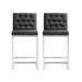 Helsinki Black Stainless Steel/Polypropylene Counter Stools (Set of 2)