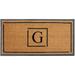 A1HC- Designer Hand-Crafted Rubber Coir Molded Double/Single Door Mat Monogrammed, Perfect and More Functional Size 24x48 Inch