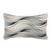 Entryways Embroidered Waves Outdoor Pillow, Navy/Aqua, 12" x 20" - 12 x 20