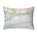 Block Island Sound, RI Nautical Map Noncorded Pillow 16x20