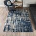 Addison Rugs Borealis Plush Abstract Blue Shag Rug (5'3 x 7'7) - 5'3"X7'7"