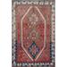 Shahbanu Rugs Bohemian Red Old Persian Shiraz Cropped Down Geometric Design Hand Knotted Clean Oriental Rug (4'5" x 6'9")