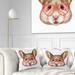 Designart 'Funny Mouse with Heart Glasses' Animal Throw Pillow