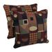 Blazing Needles 25-inch Kaleidoscope Chenille Square Throw Pillows (Set of 2)