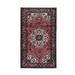 Shahbanu Rugs Red Vintage Persian Hamadan with Flower Design Full Pile Clean Hand Knotted Pure Wool Oriental Rug (4'0" x 7'0")