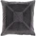 Quadratum Velvet Charcoal Feather Down or Poly Filled Throw Pillow 20-inch