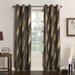 No. 918 Intersect Grommet Woven Print Window Curtain Panel, Single Panel