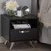 Contemporary Dark Brown Finished Nightstand Baxton Studio