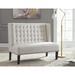 Beauland Contemporary Style Ivory Accent Bench