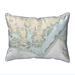 Beaufort Inlet and Core Sound, NC Nautical Map Extra Large Zippered Pillow