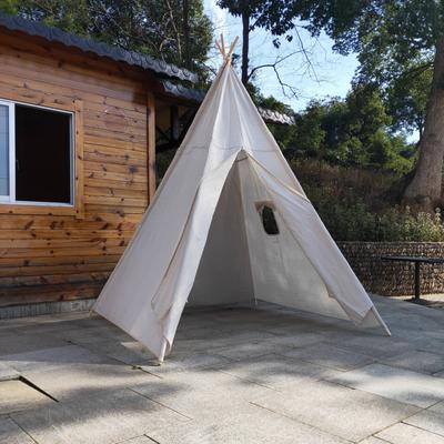 8 Ft Super Large Kid's Teepee Tent for Indoor And Outdoor- Off White - 1pc
