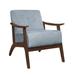 Parlier Velvet Wood Arm Accent Chair