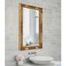 Allan Andrews Gold Rectangular Beaded Texture Wood Framed Wall Mirror - 36"H x 24"W