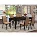 East West Furniture 7 Piece Dinette Set- a Rectangle Dining Table and 6 Parson Dining Chairs, (Finish Options)