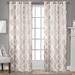 ATI Home Augustus Metallic Light Filtering Grommet Top Curtain Panel Pair