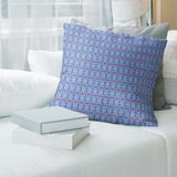 Blue Feature Two Color Plain Diamonds Throw Pillow