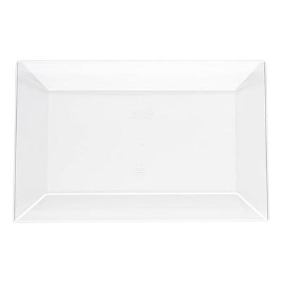 Solid Rectangular Disposable Plastic Plate Packs - Party Supplies