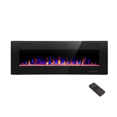 30-60" Recessed Wall Mounted Electric Fireplace, 750-1500W,Touch screen and Remote Control