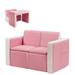 Kids Sofa Couch Armrest Chair Double Seats with Storage Space