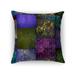 ECLECTIC BOHEMIAN PATCHWORK PURPLE GREEN AND GOLD Accent Pillow By Kavka Designs