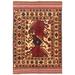 ECARPETGALLERY Hand-knotted Tajik Caucasian Dark Red Wool Rug - 4'0 x 6'1