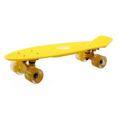22 Inch Flexible Cruiser Skateboard with LED Light Up PU Wheels - 1pc