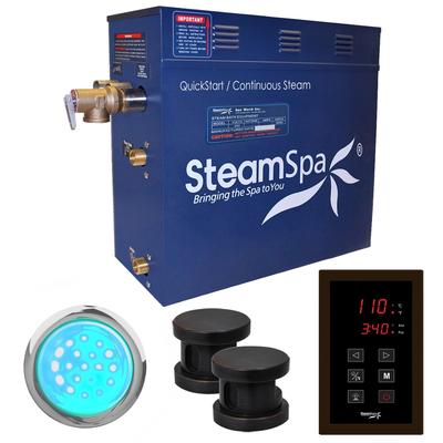 SteamSpa Indulgence 12 KW QuickStart Steam Bath Generator Package in Oil Rubbed Bronze