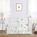 Farm Animals Collection Boy or Girl 4-piece Nursery Crib Bedding Set - Watercolor Farmhouse Lattice Horse Cow Sheep Pig