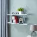 Danya B. Contemporary Two Level Wall Shelf with Wire Brackets White