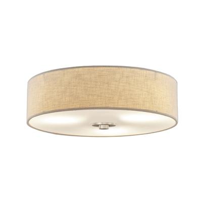 EVOLV Textile Classic 15-inch Brushed Nickel Close-to-Ceiling Drum