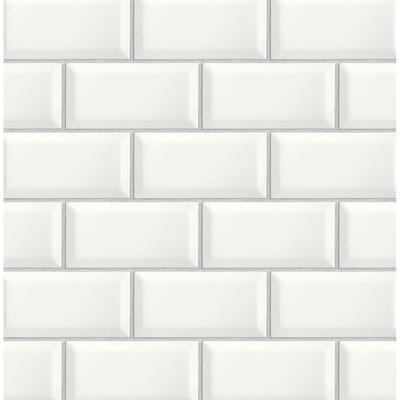 NextWall Large Subway Tile Peel and Stick Wallpaper - 20.5 in. W x 18 ft. L
