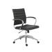 HomeRoots 22.75" X 26.26" X 38" Low Back Office Chair in Black with Aluminum Base - 22.75" X 26.26" X 38"