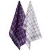 J&M Eggplant Waffle Weave Dishtowel (Set of 6)