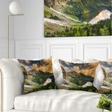 Designart 'Dramatic Sky over Alpine Lake' Landscape Printed Throw Pillow
