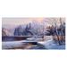 Designart "Christmas Forest" Digital Art on wrapped Canvas - White