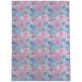 BOHO FLORAL DANCE LIGHT BLUE Area Rug by Terri Ellis