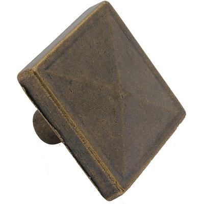 GlideRite 1.125-inch Antique Brass Square Pyramid Cabinet Knobs (Pack of 25) - Multicolor