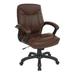Executive Mid-Back Faux Leather Chair with Stitching